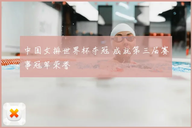 中国女排世界杯夺冠 成就第三届赛事冠军荣誉